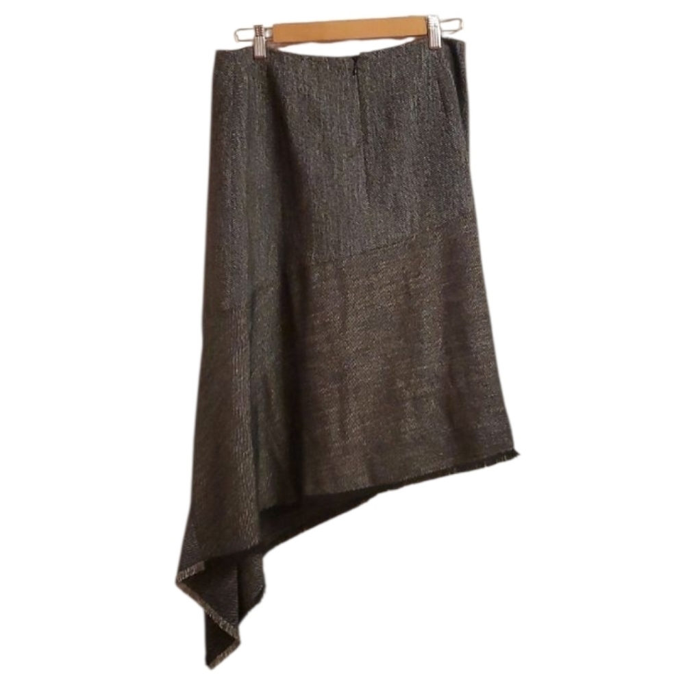 Ann KLEIN Skirt Womens Size 8 Assymetrical Black White See Note